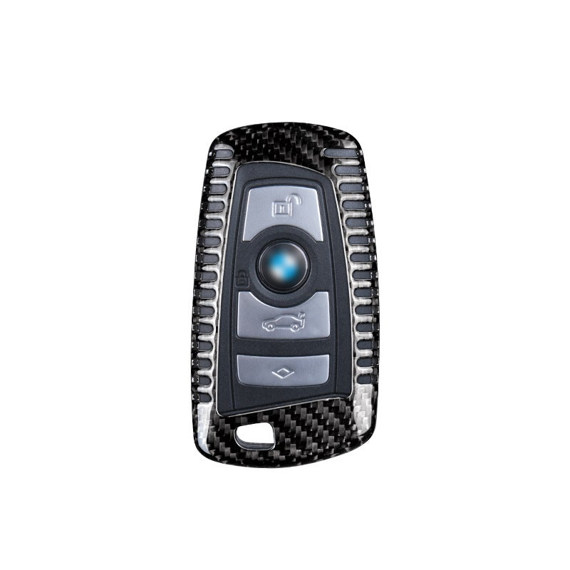 Suitable For Bmw Car Key Cover X1X5X6X3 New Three Series 7 Series Real Carbon Fiber Bag Car 530 Protective Cover - Image 4